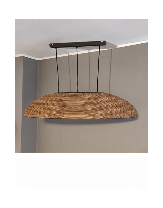 Podłużna lampa wisząca z tektury - TABLO S