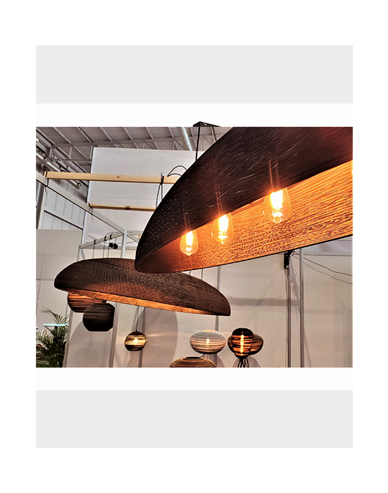 Podłużna lampa wisząca z tektury - TABLO XL