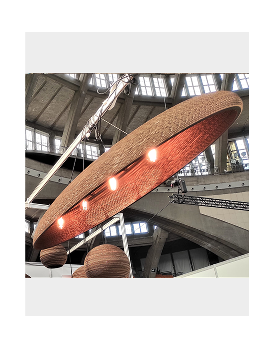 Podłużna lampa wisząca z tektury - TABLO XL
