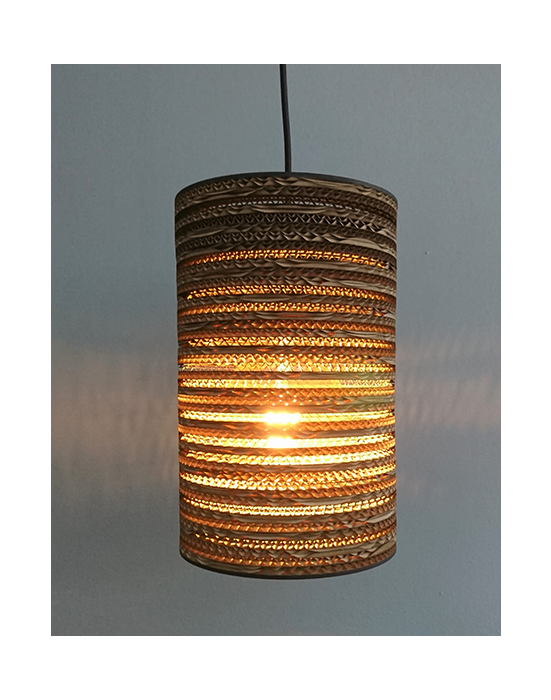 Cylindryczna lampa wisząca z tektury - TAMBURO 20