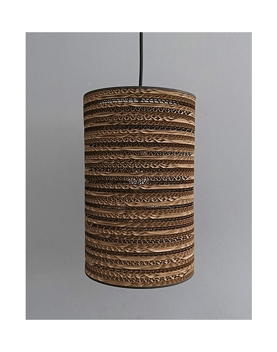 Cylindryczna lampa wisząca z tektury - TAMBURO 20