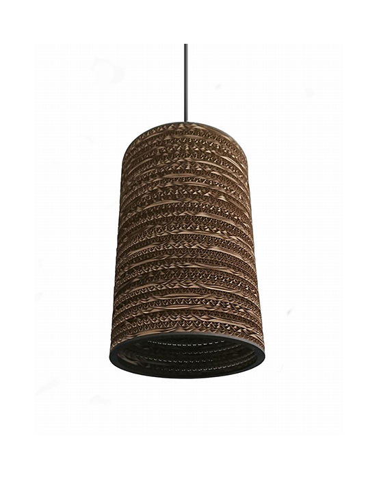 Cylindryczna lampa wisząca z tektury - TAMBURO 20