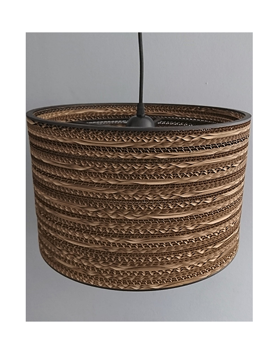Cylindryczna lampa wisząca z tektury - TAMBURO 35