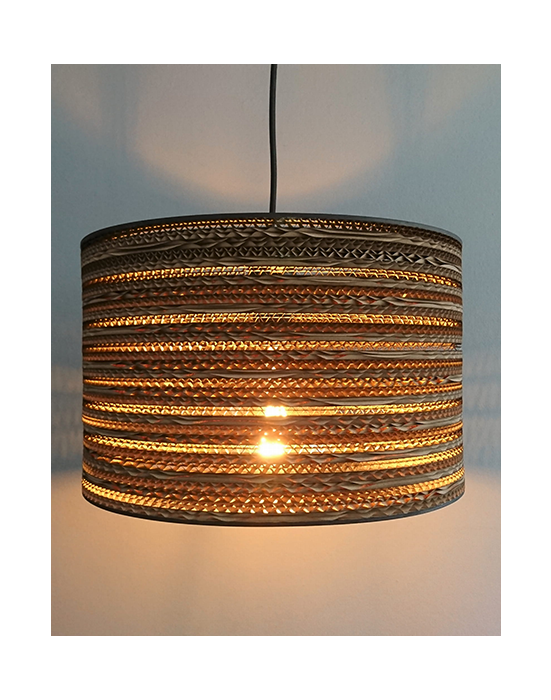 Cylindryczna lampa wisząca z tektury - TAMBURO 35