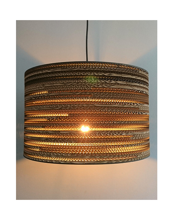 Cylindryczna lampa wisząca z tektury - TAMBURO 45