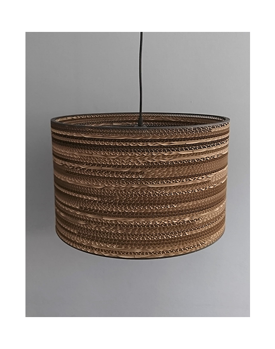 Cylindryczna lampa wisząca z tektury - TAMBURO 45