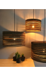 Cylindryczna lampa wisząca z tektury - TAMBURO 45