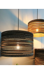 Cylindryczna lampa wisząca z tektury - TAMBURO 45