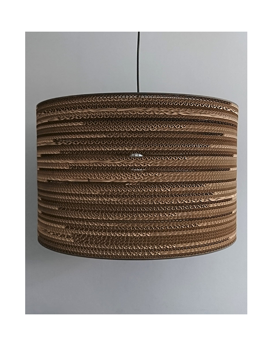 Cylindryczna lampa wisząca z tektury - TAMBURO 55