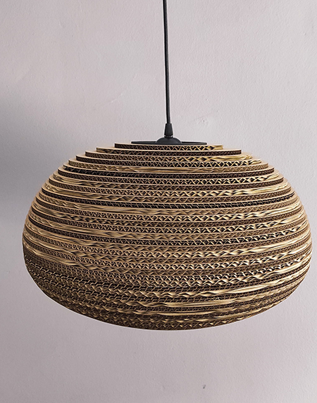 Wisząca lampa z tektury - ORGANIC XL