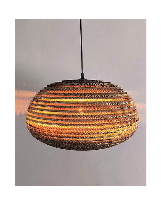 Wisząca lampa z tektury - ORGANIC XL