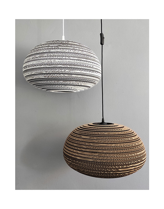Wisząca lampa z tektury - ORGANIC XL