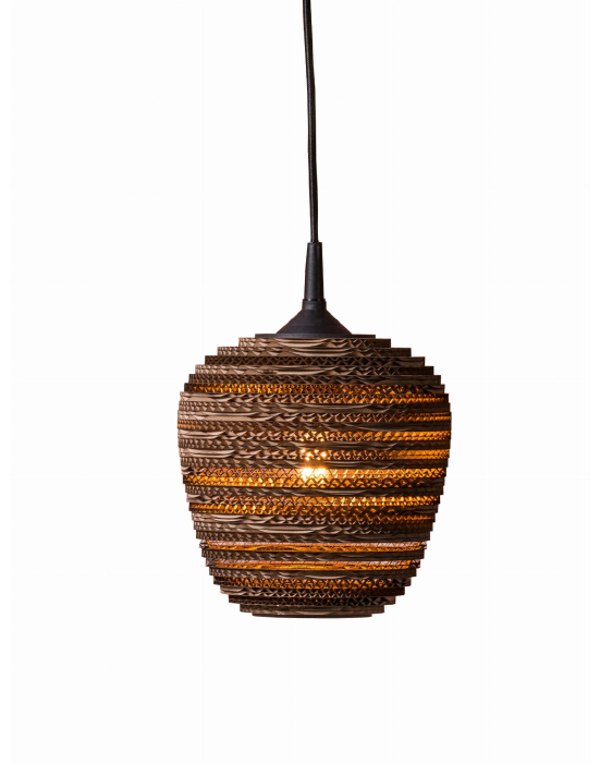 Wisząca lampa z tektury - ORGANIC S