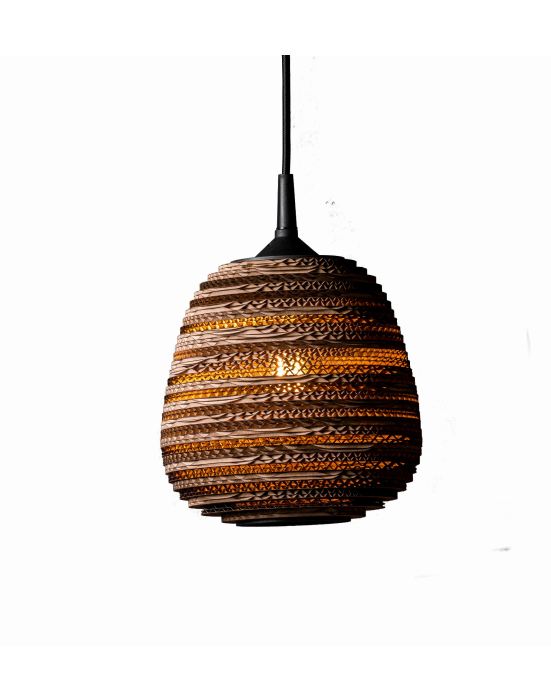 Wisząca lampa z tektury - ORGANIC S