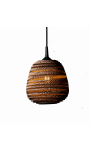 Wisząca lampa z tektury - ORGANIC S