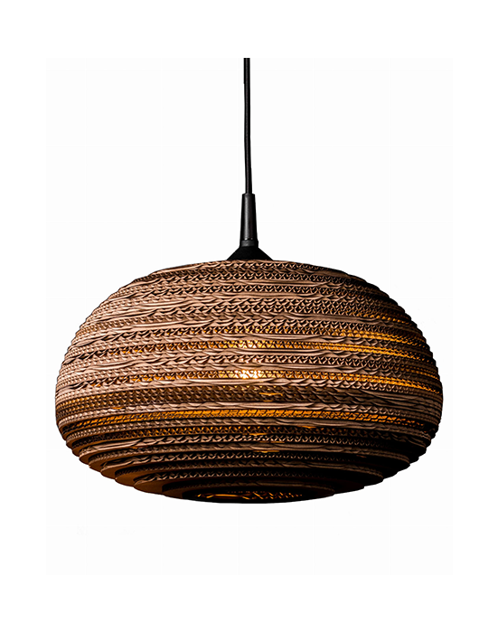 Wisząca lampa z tektury - ORGANIC L